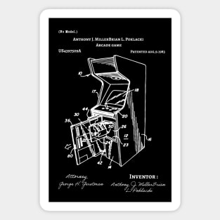 Arcade Patent / Arcade game Blueprint / Arcade Patent Illustration Magnet